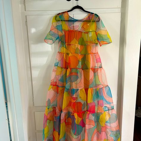 Such A Beautiful Dress In Real Life, Absolutely Stunning. The Size Isn’t Right For Me, So I’m Passing It Along. Two Layers. Long Sleeve High Neck Dress Formal, Ruched Dress Pattern, Plus Size Jumper Dress, Palm Springs Fashion, Staud Dresses, Quirky Dress, Grandma Clothes, Grandma Fashion, Quirky Style