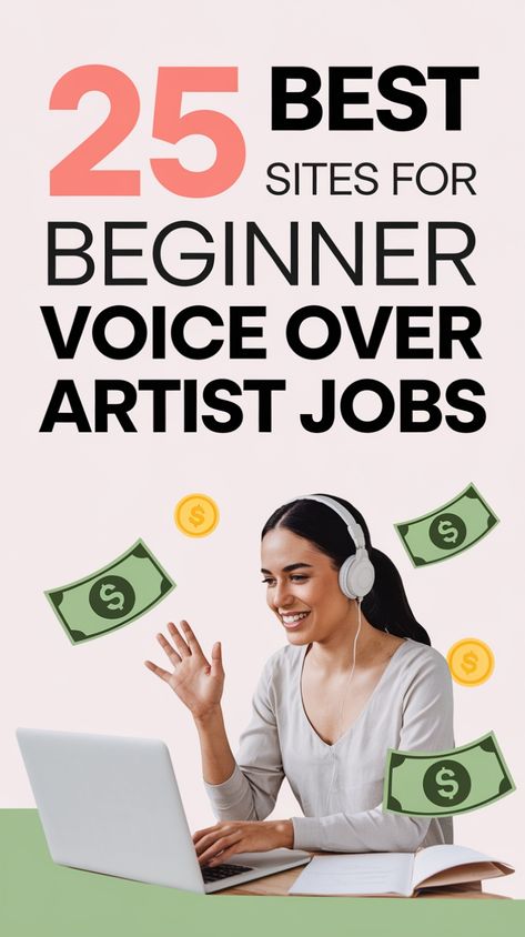 pin showing ways to make money with side hustles from home by finding voice over jobs for beginners to get paid Online Jobs For Moms, Work From Home Careers, Stay At Home Jobs, Best Online Jobs, Legit Work From Home, Legitimate Work From Home, Online Jobs From Home, Side Hustle Ideas, Easy Jobs