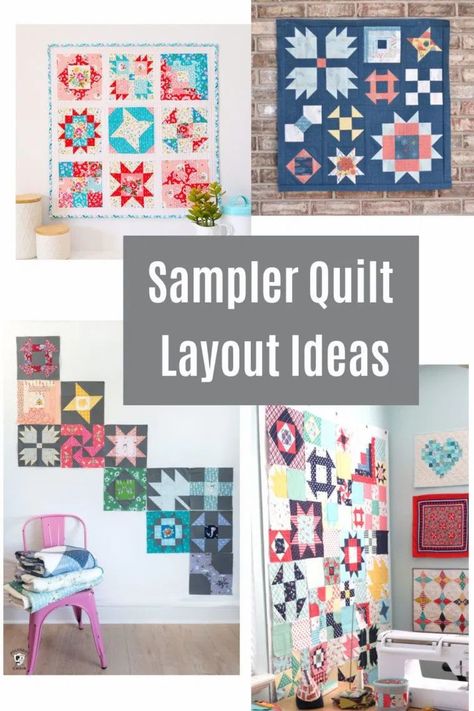 A variety of scrappy sampler quilt layout ideas + tutorial using traditional 6" and 12" quilt blocks by Amy Smart and other popular quilters featuring fabric from Riley Blake Designs. Quilt Layout Ideas, Quilt Layouts, Diary Of A Quilter, Baby Quilt Tutorials, Beginning Quilting, Amy Smart, Sampler Quilts, Quilt Tutorial, Quilt Block Tutorial