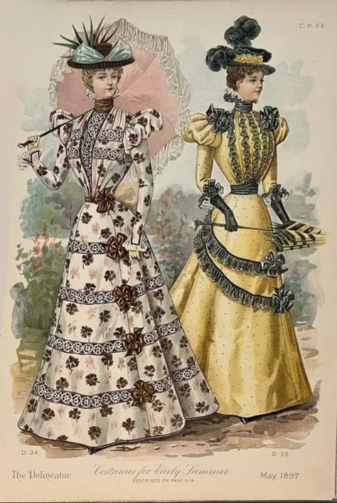 1897 Fashion, Edwardian Fashion Plates, Gothic Fashion Victorian, Belle Epoque Fashion, 23 Fashion, 1890s Fashion, 19th Century Fashion, Victorian Clothing, Avant Garde Fashion