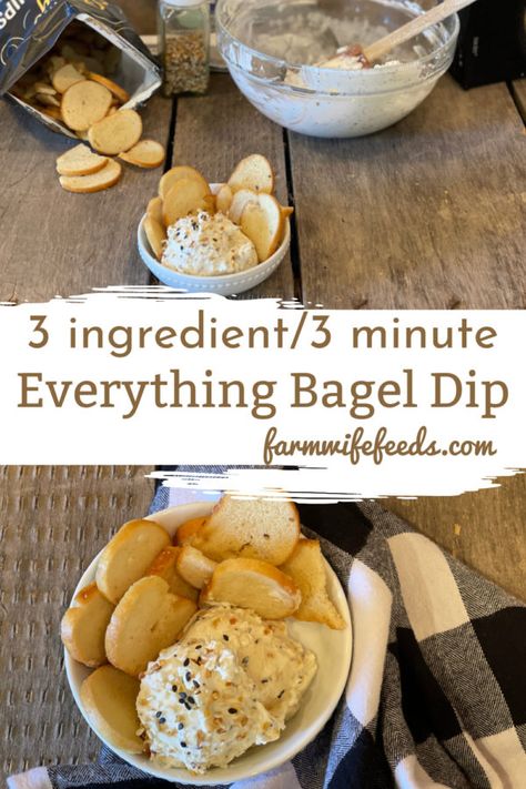 Everything Bagel Dip, Bagel Dip, Bagel Chips, Easy Dips, Gluten Free Snacks, Chip Dip, Everything Bagel, Salad Dressings, Appetizer Dips