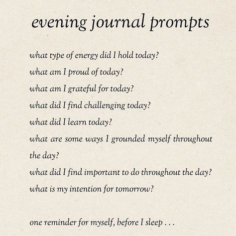 evening journal prompts 📝 I’m an advid journaler but for some reason never do it at night. My October goal is to start journaling as I’m winding down for the night 🌙😴🌟 #journaling #journal #nighttime #nighttimeroutine #selfcare #pages #aesthetic #viral #fypage Nighttime Journal Prompts Aesthetic, Late Night Journaling Prompts, New Journal Prompts, New Moon Journaling, Daily Journal Prompts Night Time, Journal Ideas Night, Bedtime Journal Prompts, Quick Journal Prompts, Nightly Journal Prompts