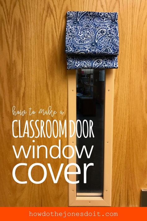 Looking for an easier way to cover that classroom door window? This magnetic classroom door window covering is a breeze to make and easy to use too! Window Cover For Classroom Door | Classroom Door Window Curtain | Classroom Door Window Cover DIY | #classroomdoor #teacher #classroomdoorcover Classroom Door Window Cover, Door Window Cover, Classroom Curtains, Door Curtains Diy, Door Window Covering, Classroom Window, Door Coverings, Curtain For Door Window, Teacher Doors