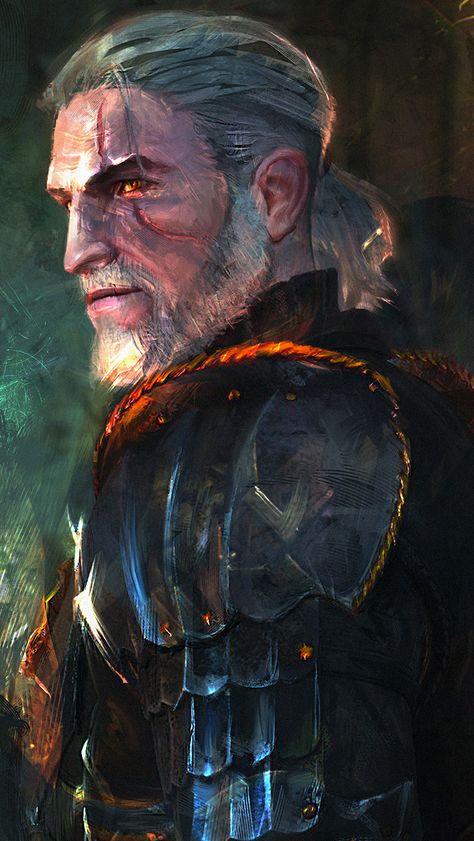 cyberclays: “ Geralt of Rivia - Witcher fan art by Murat Gül ” The Witcher Wallpapers, Witcher Fan Art, Witcher Wallpaper, Background Mobile, The Witcher Wild Hunt, The Witcher Game, The Witcher Geralt, The Witcher Books, Witcher Art