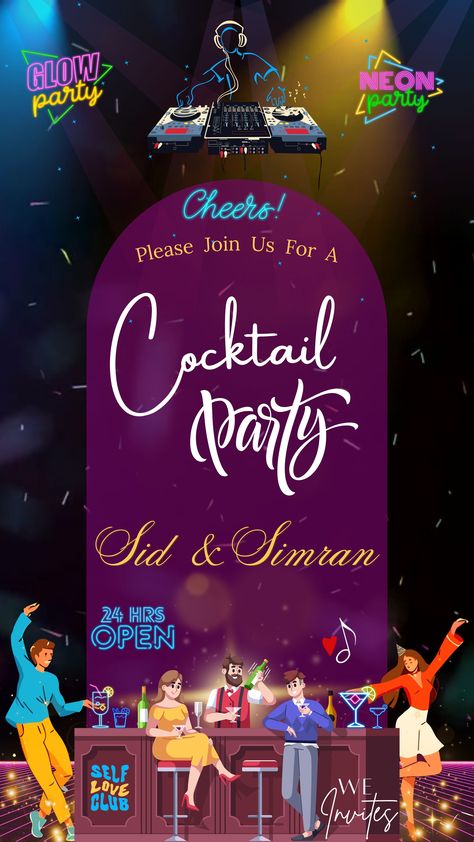 LETS CONNECT 💬 BOOK YOUR ORDER🏵️ DM @weinvites.in #weddingseason #weddingparty #weddingplanner #cocktail #cocktailparty #coctailporn #night #nightclub #latenight #drunk #wine #partynight #weddings #weinvites #design #graphicdesign (wedding invitation, E invite , party, wedding season, cocktail.) Cocktail Party Invitation Card Design, Wedding Cocktail Party Invitations, Invite Background, Cocktail Party Invitation, Wedding Cocktail Party, Digital Invitations Wedding, Creative Wedding Invitations, E Invite, Party Invite Design