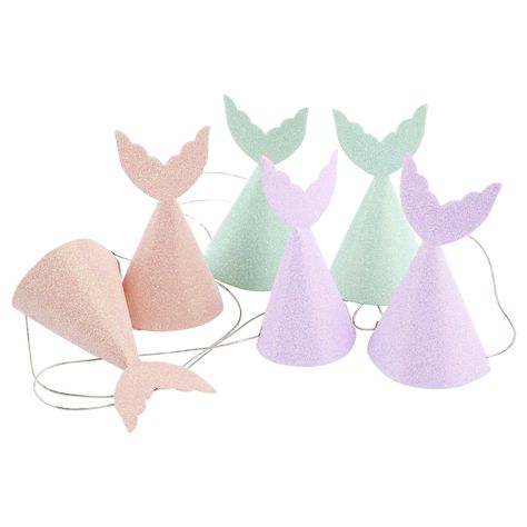 Mermaid Party Hats, Little Mermaid Party, Ocean Theme Party, Mermaid Party Favors, Hip Hip Hooray, Mermaid Theme Party, Mermaid Parties, Mermaid Theme Birthday, Mermaid Decor