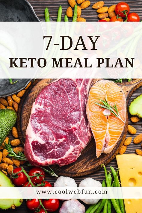 7 Day Keto Meal Plan for a Ketogenic Diet - Cool Web Fun 7 Day Keto Meal Plan, High Sugar Fruits, Low Carb Veggies, Breakfast Keto, Ketogenic Diet Plan, Carb Free, Keto Diet Meal Plan, Healthy Protein, Keto Diet For Beginners