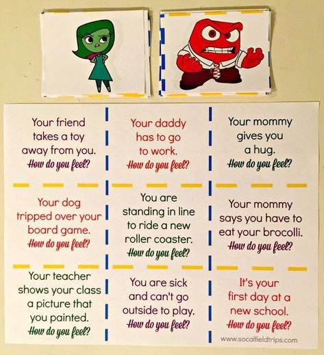 Emotions Game, Character Building Activities, Feelings Games, Emotions Preschool, Inside Out Emotions, Kids Feelings, School Counseling Lessons, Emotions Activities, Social Emotional Activities