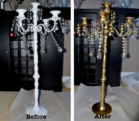 Candelabra Centerpiece Diy, Diy Candleabra, Candleabra Ideas, Diy Candelabra, Halloween Chandelier, Floor Candelabra, Gold Candelabra, Candelabra Centerpiece, Pvc Pipe Crafts