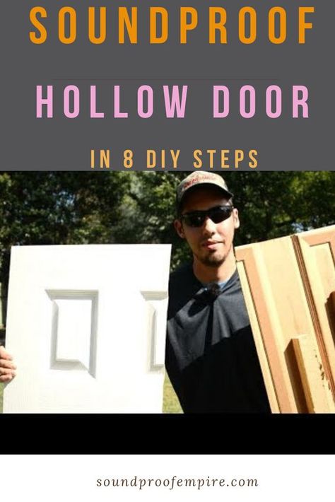 Sound Proof Door Diy, Sound Proof Bedroom Door, How To Sound Proof A Door, Soundproof Door Diy, Diy Sound Proofing, Soundproofing Door, Temporary Door Ideas, Hollow Core Door Makeover Diy, Sound Proofing Door