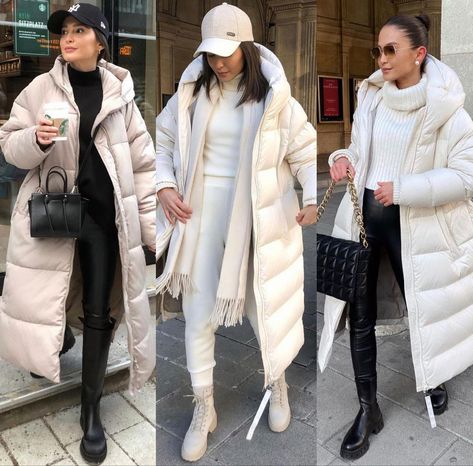 Long puffer coat