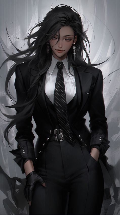 Anime Show, Woman In Suit, Dress Design Sketches, Arte Fantasy, 영감을 주는 캐릭터, Female Character Design, Fantasy Clothing, Handsome Anime Guys, Character Outfits