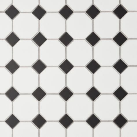 https://res.cloudinary.com/bedrosians/image/upload/t_product_detail,f_auto/v1/cdn-bedrosian/assets/products/hiresimages/100002421 Black And White Tiles Bathroom, Bedrosians Tile, White Tile Floor, Penny Round, Modern And Traditional Decor, Porcelain Mosaic Tile, Black And White Tiles, Hexagonal Mosaic, Porcelain Mosaic