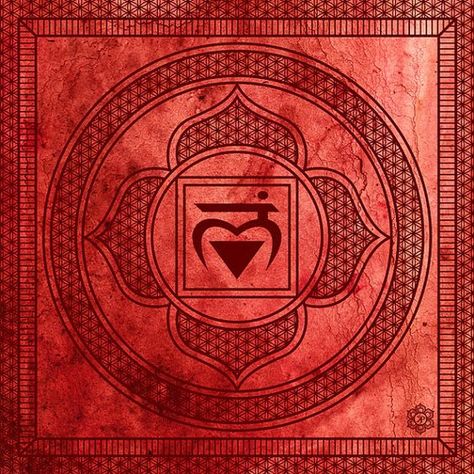 Healing the chakras: Root Chakra (MULADHARA) Chakras Tattoo, Art Chakra, Yoga Spirituality, Chakra Mantra, Muladhara Chakra, Root Chakra Healing, Chakra Symbols, Chakra Art, Chakra Racine