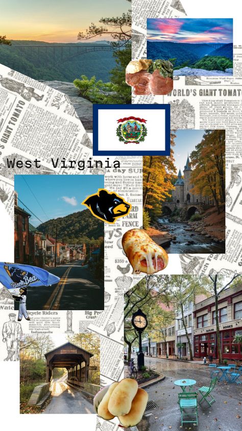 #collage #aesthetic #state #states #USA #pepperonirolls #WestVirginia #Virginia #viralpost West Virginia Aesthetic, Virginia Aesthetic, Take Me Home, Viral Post, West Virginia, Bucket List, Virginia, Country Roads, Collage