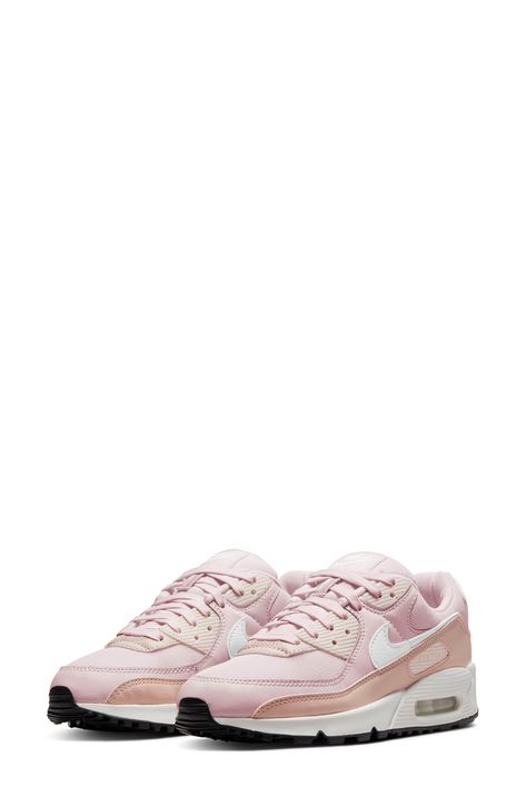 Nike Air Max 90 Sneaker available at #Nordstrom Summer Tour, Pink Shoes, Nike Air Max 90, Training Shoes, Running Shoe, Golden Goose Sneaker, Low Profile, Air Max, Nordstrom Rack