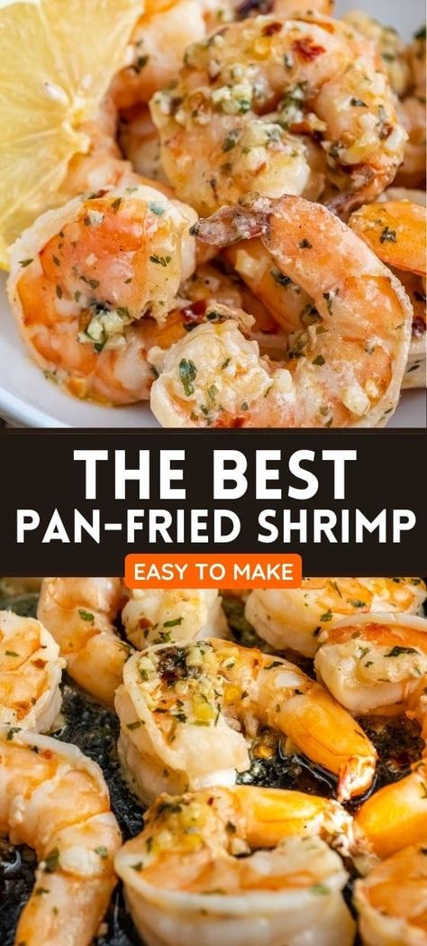 Pan Fried Shrimp Recipe Fried Shrimp Recipes Easy, Sizzling Shrimp, Fried Shrimp Recipe, Pan Fried Shrimp, Fried Shrimp Recipes, Pan Fried Fish, Fish Dinner Recipes, Shrimp Recipes Healthy, Dried Parsley