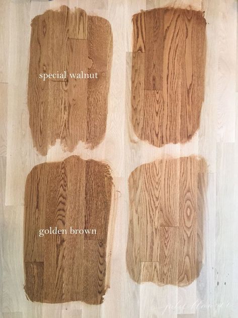 Wood stain colors for white oak hardwood floors #wood #floors #refinish #stain #colors #diy Hardwood Floor Stain Colors, Oak Floor Stains, Floor Stain Colors, Minwax Stain Colors, Wood Floor Stain Colors, Cabin Building, Walnut Wood Floors, Red Oak Hardwood Floors, Oak Wood Stain