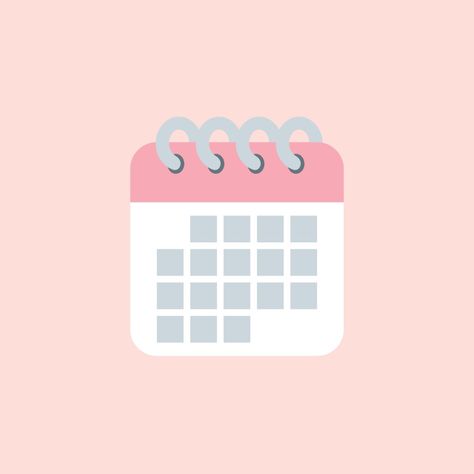 Pastel Calendar Icon, Pink Athstetic, Pink Calendar Icon, Calendar Emoji, Baby Poster Design, Pink Calendar, Theme Iphone, Baby Blue Background, Phone Things