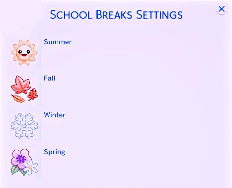 School Breaks Mod 1.0 (PUBLIC) | SonozakiSisters Sims 4 Discover University Mods, Sims 4 School Mod, Ts4 Mods, School Break, School Building, Sims 4 Mods, Elementary Schools, Sims 4, High School