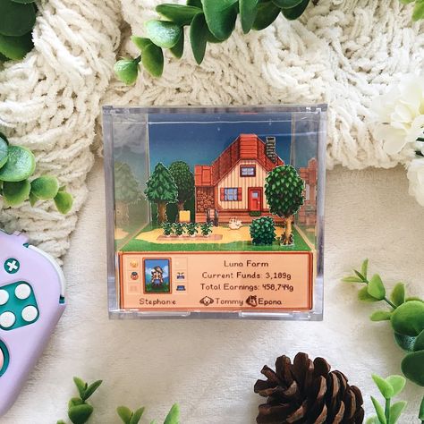 3d Diorama, 3d Cube, Event Gifts, Clay Art Projects, Stardew Valley, Gamer Gifts, Acrylic Box, Glossy Photo Paper, Game Item