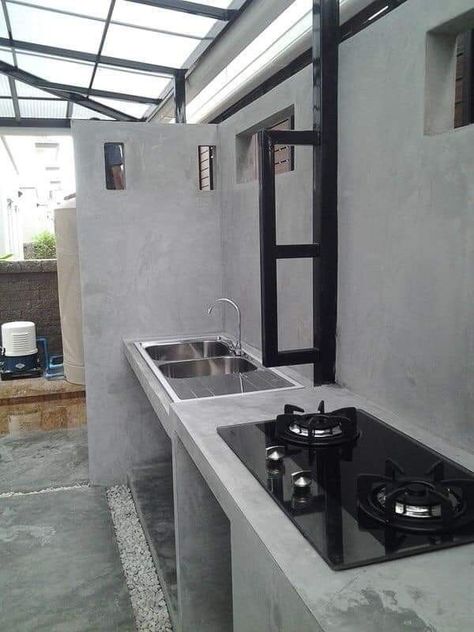 Simple Dirty Kitchen Ideas, Outdoor Laundry Room Ideas Small Spaces, Kitchen Ideas Philippines, Dirty Kitchen Design Philippines, Outdoor Laundry Rooms, Dirty Kitchen Design, Kitchen Renovation Design, Small Outdoor Kitchens, Laundry Room Ideas Small Space