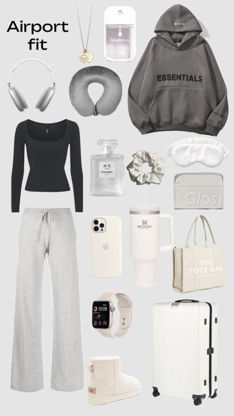 Aeroport Outfit, Stockholm Outfits, Cute Airport Outfit, Comfy Airport Outfit, Trip Hacks, Airport Fit, Cute Travel Outfits, Airplane Outfits, Airport Outfits