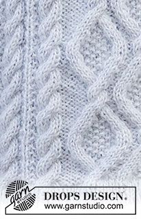 Stitch Library: Textured patterns Drop Design Knitting Patterns, Free Aran Knitting Patterns, Knit Garments, Aran Jumper, Magazine Drops, Aran Knitting Patterns, Knitting Paterns, Drops Patterns, Willow Pattern