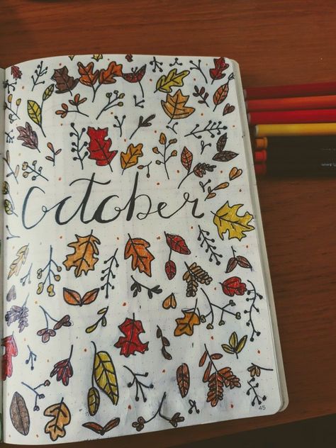 Mental Declutter, Autumn Bujo, Minimalist Bujo, Autumn Bullet Journal, Dot Journaling, Bullet Journal Tracking, Journal Autumn, October Bullet Journal, Journal October