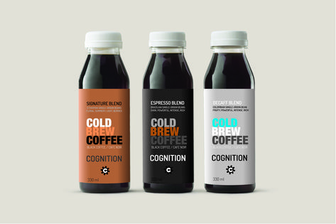 Cold Brew Coffee Packaging Design, Cold Brew Bottle Design, Cold Brew Label, Cold Brew Aesthetic, Bottled Coffee, Cold Brew Packaging, Mini Cafeteria, Beverage Label, Bottle Lables