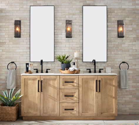 Bathroom Double Sink Vanity, Bathroom Renos, Double Sink, Bath Remodel, Vanity Sink, Bath Vanities, Bathroom Renovation, Decoration Design, Bathroom Inspiration