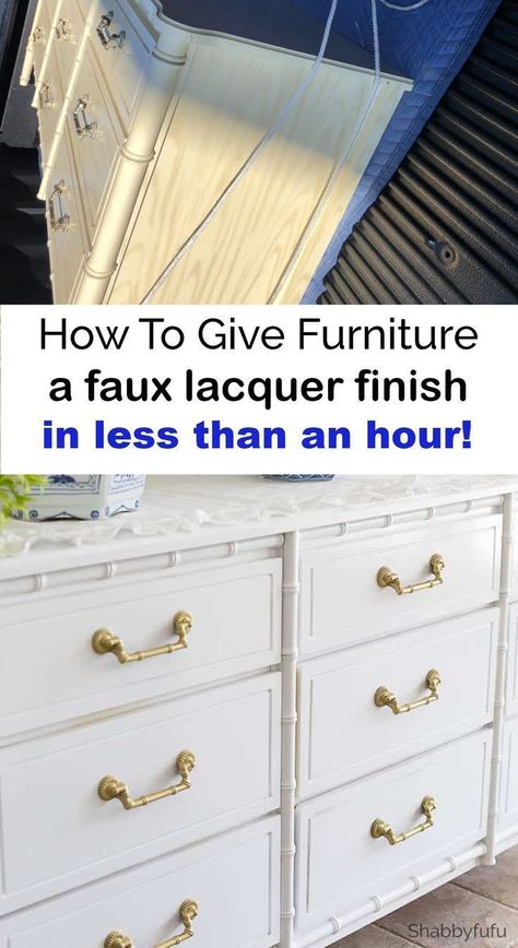 Bamboo Furniture Makeover, High Gloss Furniture, Eco Furniture, Lacquer Furniture, Bamboo Furniture, Diy Holz, Furniture Repair, How To Give, Furniture Renovation