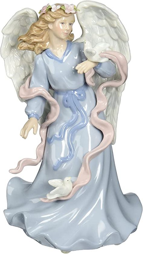 Gifts On Amazon, Porcelain Angel, Amazon Items, Angel Figure, Ceramic Angels, Angel Statues, Biblical Art, Angel Doll, Christmas Home Decor