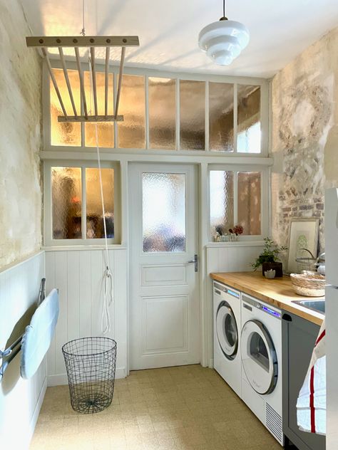 French Laundry Room, House Laundry Room, Laundry Room/mud Room, Basement Laundry, Mudroom Laundry Room, Laundry Room Renovation, Farmhouse Laundry Room, Laundry Room Remodel, Laundry Room Inspiration