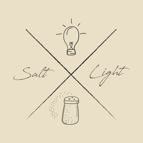 Salt & Light - Jesus - T-Shirt | TeePublic Salt Light Tattoo, Salt And Light Tattoo, Be Salt And Light, Salt Light, Jesus Design, Light Tattoo, Salt Of The Earth, Salt And Light, Jesus Tshirts