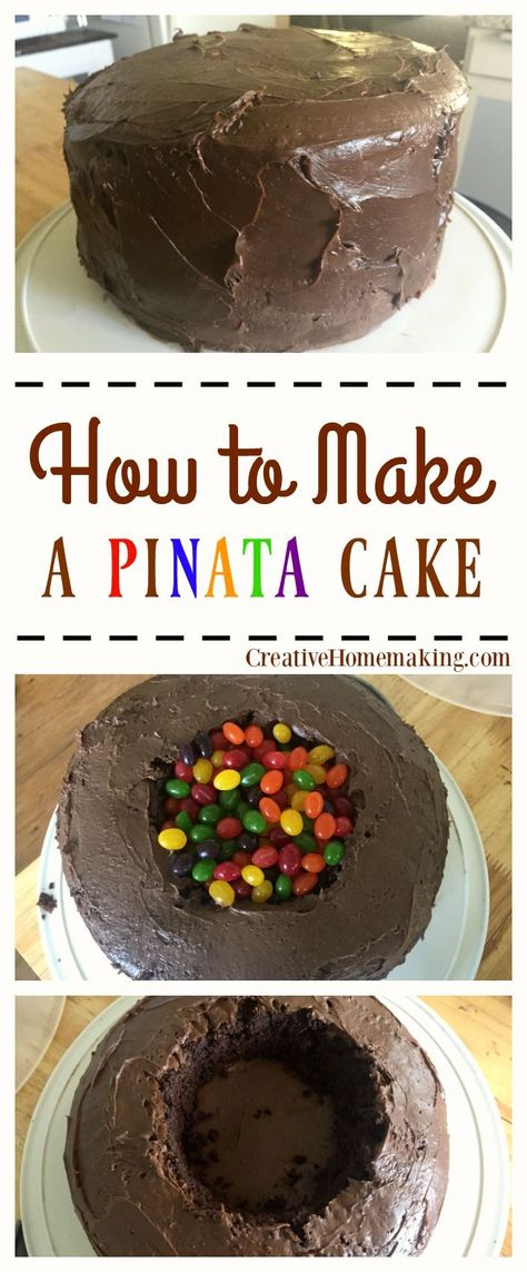 Piñata Cake Birthday, Pinata Cake Ideas, Easy Pinata, Pinata Cake Recipe, Make A Pinata, Piñata Cake, Bd Cake, Butter Cupcakes, Pinata Cake