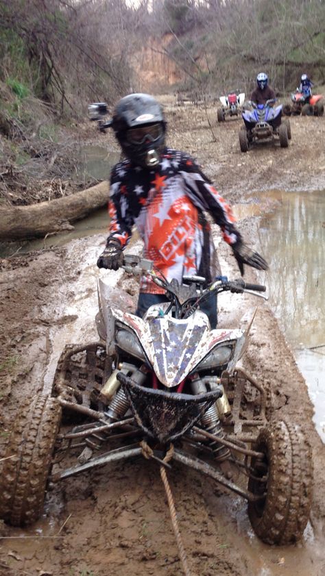 Mud=Gross. Mud+ATV=Fun. Me on my 2009 YFZ 450R. Atv Mudding, Atv Motocross, Dune Buggies, Us Forest Service, Go Karts, 4 Wheelers, Four Wheelers, Moto Cross, Scooter Motorcycle