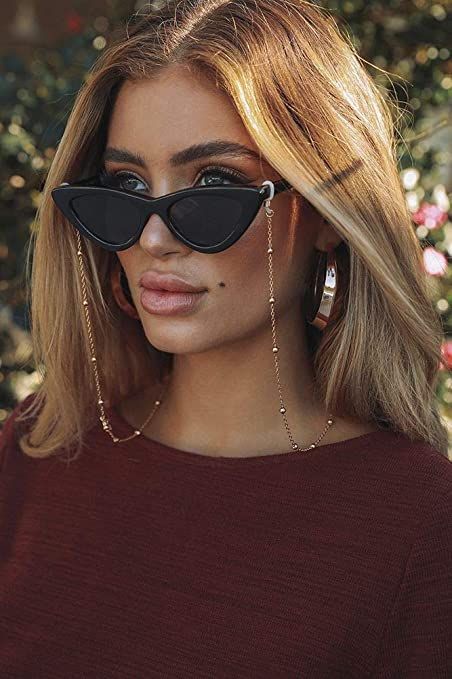 Sunglasses Chain, Spare Change, نظارات شمسية, Fashion Eye Glasses, Shades For Women, Skirt And Sneakers, Sunglass Chain, Eyeglass Chain, Glasses Chain