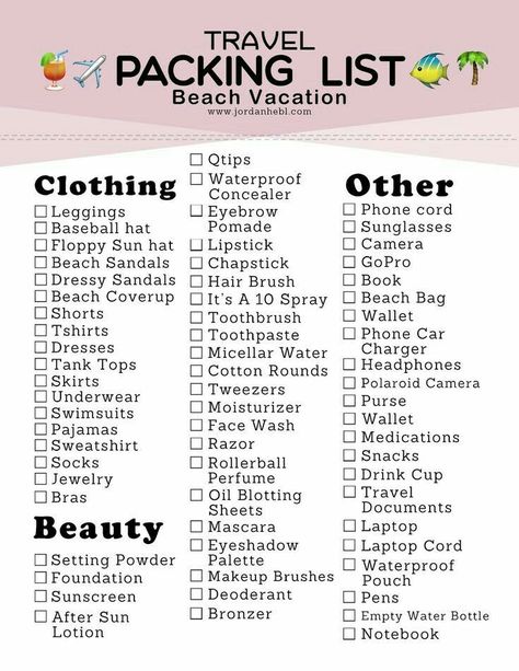 Aloita Resort, Beach Trip Packing, Beach Vacation Packing, Beach Vacation Packing List, Travel Packing Checklist, Travel Packing List, Beach Packing, Road Trip Packing, Holiday Packing