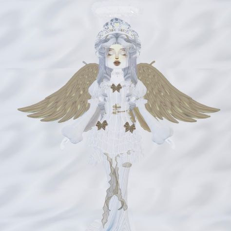 Game: Dress To Impress, Roblox. Theme: Angels or Devils Placed: 1st #dresstoimpress #roblox #fashion Dti Angles Vs Devil, Dress To Impress Angels Vs Devils, Angle Dress, Angel Faces, Roblox Theme, Angel Custom, Roblox Fashion, Custom Makeup, Dti Ideas