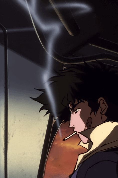 Spike Cowboy Bebop Aesthetic, Cowboy Bebop Wallpapers, Cowboy Bebop Anime, See You Space Cowboy, Arte 8 Bits, Samurai Champloo, Anime Gifs, Japon Illustration, Bd Comics