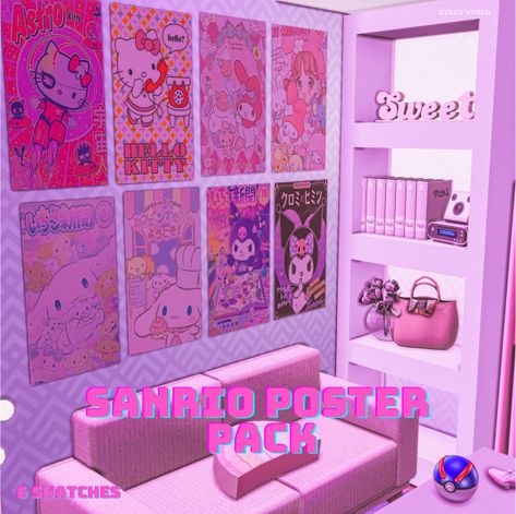 Anime Poster Sims 4 Cc, Sims4 Hello Kitty, Sims 4 Cc Posters Decor Kpop, Sims 4 Anime Posters, Ts4 Hello Kitty Cc, Sims4 Cc Hello Kitty, Sims 4 Cc Hello Kitty Furniture, Sims 4 Cc Gaming Console, Sims Hello Kitty Cc