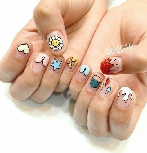 Nail Design Glitter, 2019 Nails, Kutek Disney, Different Nail Designs, Manicure Tips, Cute Summer Nails, Ideas Nails, Nails Gel, Cute Nail Art