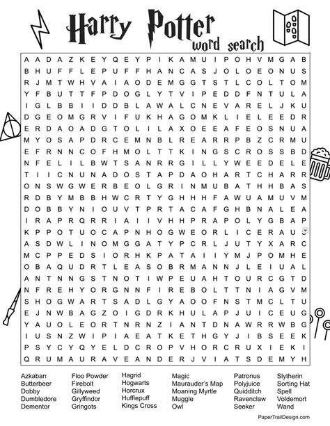 Harry Potter Word Search, Free Printable Harry Potter, Harry Potter Lines, Harry Potter Things, Harry Potter Classes, Printable Harry Potter, Harry Potter Words, Harry Potter Activities, Harry Potter Coloring Pages