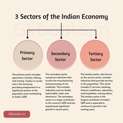 3 Sectors of the Indian Economy Sectors Of Indian Economy Class 10, Primary Secondary And Tertiary Sector, Indian Economy Notes, Economics Notes, Exam Preparation Tips, Project Cover, Upsc Notes, Empty Notebook, Indian Economy