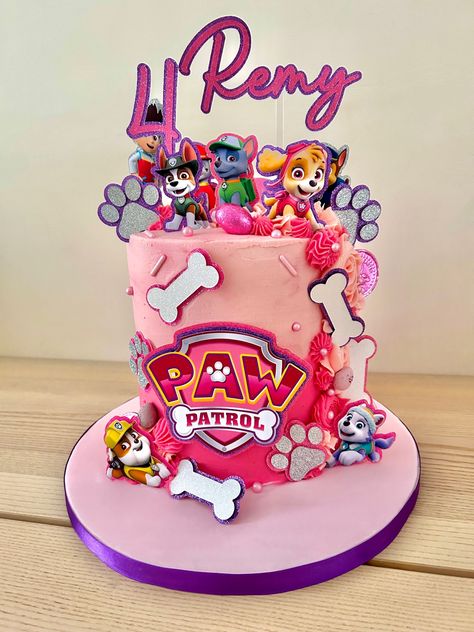 Paw Patrol Birthday Cake Paw Patrol Cake Pink, Paw Patrol Cake For A Girl, Paw Patrol Cakes For A Girl, Sky Cake Paw Patrol, Paw Patrol 4th Birthday Cake, Paw Patrol Girl Cake, Paw Patrol Cake Girly, Paw Patrol 4th Birthday, Paw Patrol Birthday Cake Girl