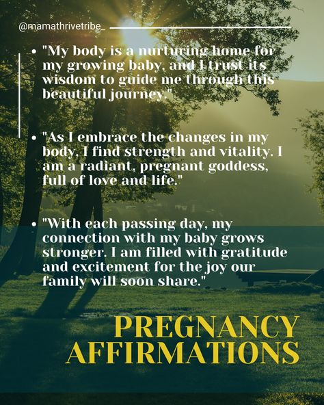 In the second trimester, my body is a nurturing haven for my little one. Trusting in the journey, love flows unconditionally. 🤰✨ #PregnancyAffirmation #MotherhoodJourney #GrowingTogether #SecondTrimesterMagic #hypnobirthing #pregnancy #thirdtrimester Pregnancy Affirmations Second Trimester, Pregnancy Affirmations Third Trimester, 1st Trimester Pregnancy, Pregnancy Facts, Pregnancy Affirmations, 1st Trimester, Second Trimester, Motherhood Journey, Trimesters Of Pregnancy