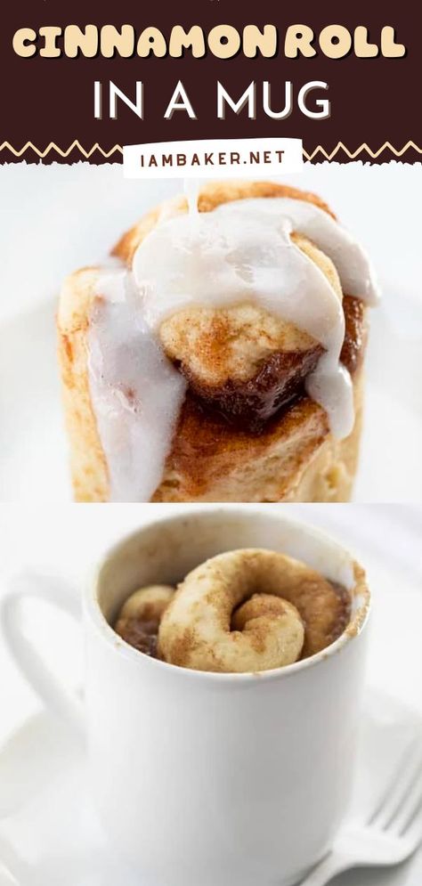 Microwave Breakfast Cookie, Cinnamon Bun In A Mug, Microwave Cinammon Rolls, Microwave Cinnamon Roll In A Mug, Mug Recipes Breakfast, Cinnamon Roll In A Mug Recipes, Mug Cinnamon Roll Microwave, Cinnamon Rolls In A Mug, Microwave Breakfast Ideas