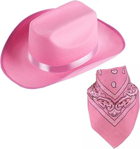 Kids Cowboy Hats, Pink Cowgirl Hat, Brown Cowboy Hat, Black Cowboy Hat, Cute Overalls, Cowboy Costume, Paisley Bandana, Felt Cowboy Hats, Western Hat