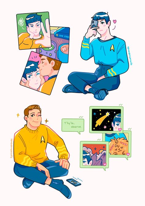 Star Trek Original Series Wallpaper, Star Trek Wallpaper Aesthetic, Star Trek Tos Fanart, Spock X Kirk Fanart, Star Trek Oc, Spock Fanart, Spirk Fanart, Star Trek Fanart, Space Husbands